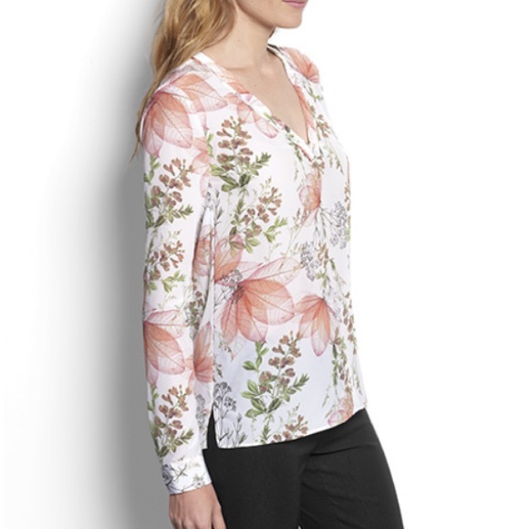 Orvis Women's 100% Silk Floral Button Up Blouse - Picture 2 of 14